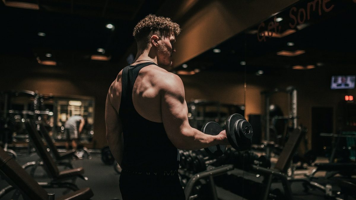 Lifter performing a barbell exercise